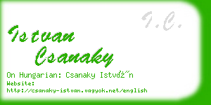 istvan csanaky business card